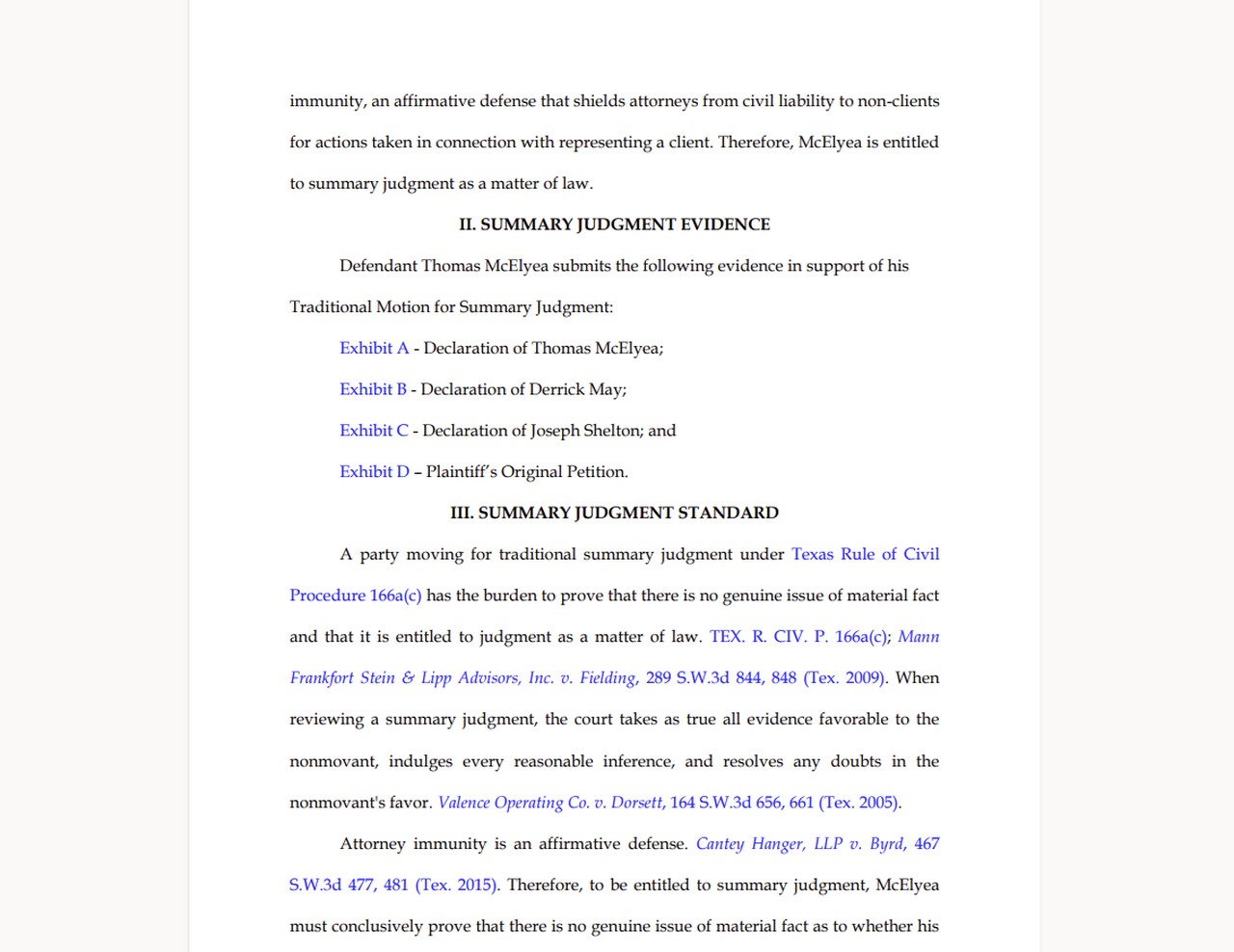 A hyperlinked 2nd Chair eBrief — every exhibit and citation one click away