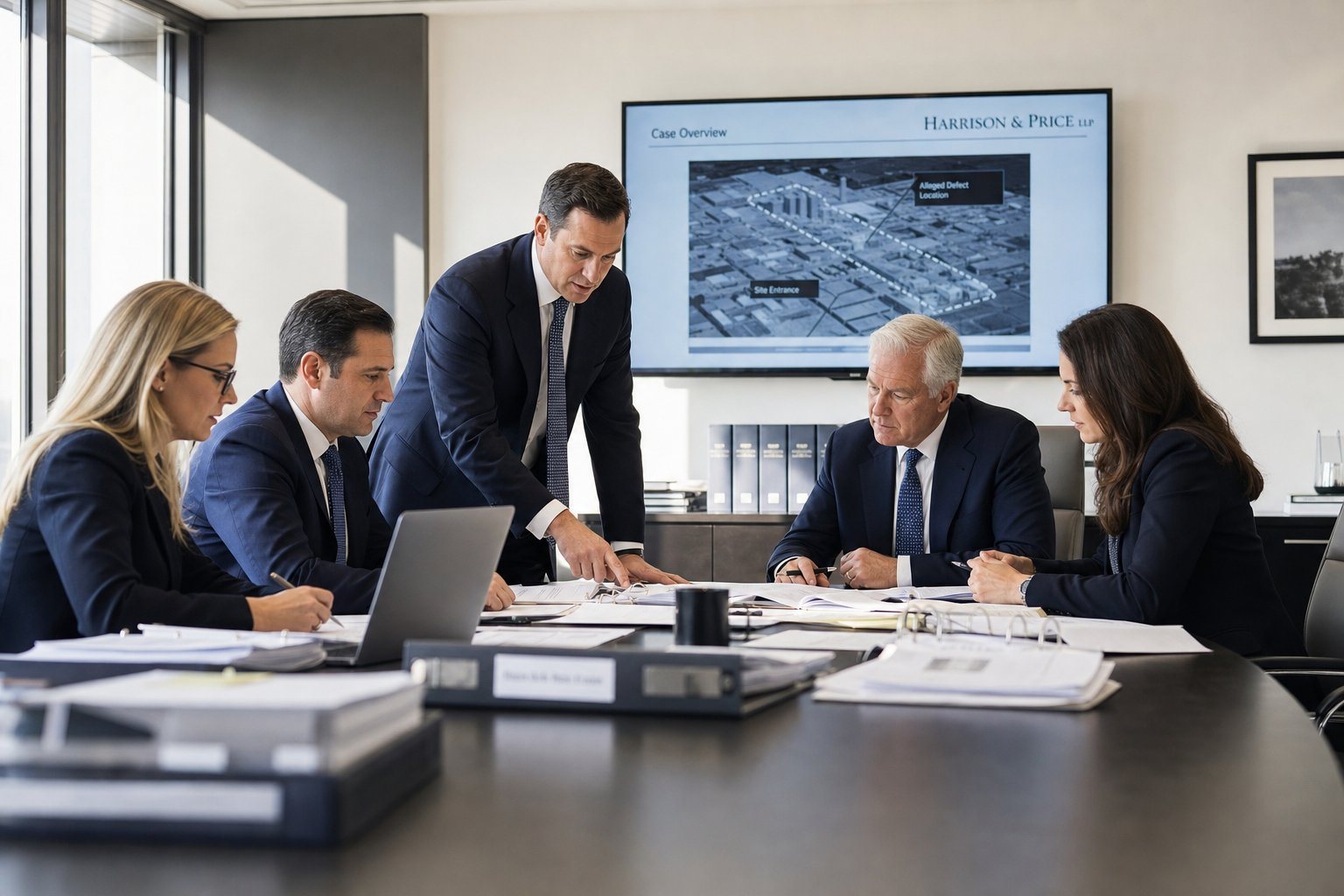 Trial team in a war room